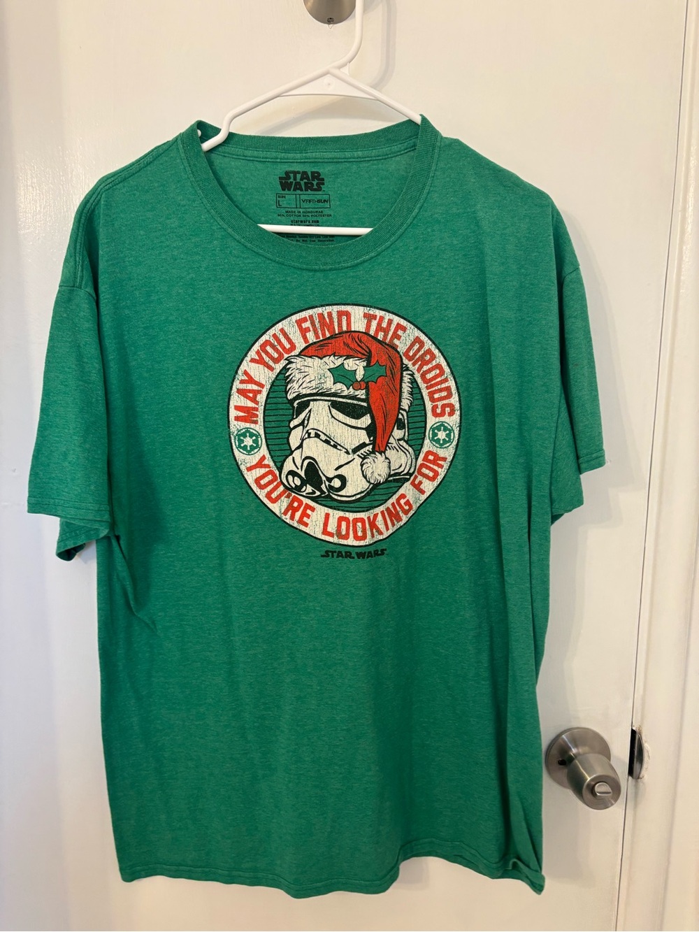 Star Wars Green Holiday Stormtrooper Tee with Festive Graphic